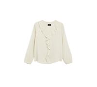 Crêpe-Bluse mit Volants 36 beige 2183124.8160.36