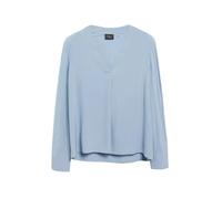 Chiffon-Bluse mit Faltendetails am Ärmel 42 blau 2184828.5033.42
