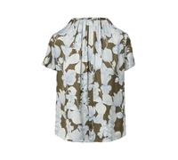 Satinbluse im Slim Fit mit Raffung und All-over-Print 46 Grün 2171640.79A1.46