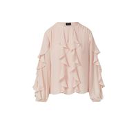 Leichte Volant-Bluse mit Viskose-Futter 38 Rosa 2170837.4405.38