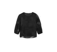 Bluse mit Chiffon-Wellen-Muster 40 schwarz 2181229.9999.40
