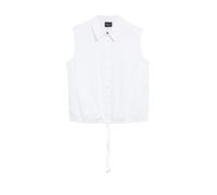 Ärmellose Popeline-Bluse mit regulierbarem Saum 48 weiß 2179017.0100.48