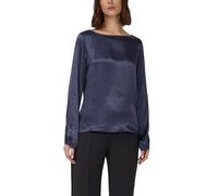 Blusenshirt mit U-Boot-Ausschnitt aus reiner Viskose blau 2172922.5924.42