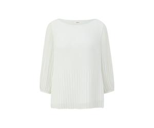 s.Oliver BLACK LABEL - Chiffonbluse mit 3/4-Arm weiß - Gr. - 46