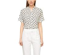 s.Oliver BLACK LABEL Damen 150.10.103.10.100.2064532 Bluse, Soft White Polkadots, 40