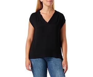 S.Oliver Black Label Damen 2137637 Bluse Kurzarm, Schwarz 9999, 38 EU