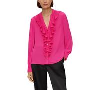 s.Oliver BLACK LABEL Damen 2139580 Bluse mit Rüschen, pink, 42