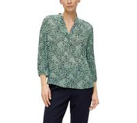 s.Oliver BLACK LABEL Damen 2142606 Bluse Langarm, blau|grün|Mehrfarbig 59A4, 38