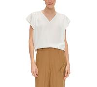 s.Oliver BLACK LABEL Damen 2151058 Bluse Kurzarm, Creme 0200, 36