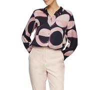 s.Oliver BLACK LABEL - Lange Hemdbluse aus Satin blau - Gr. - 44