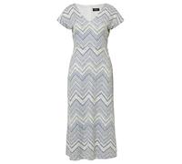 Antailliertes Midikleid aus Strickjersey mit V-Ausschnitt 42 blau 2165816.53X2.42