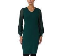 Feinstrick-Kleid aus Viskosemix mit semitransparenten Ärmeln 36 grün 2175573.6934.36