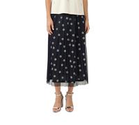 Plissierter Midirock mit Polka Dots und Jerseyfutter 42 blau 2179477.59A3.42