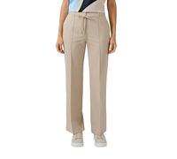 Wide-Leg-Hose aus Viskosemix mit Bindegürtel 34/REG beige 2177260.83W2.34_REG