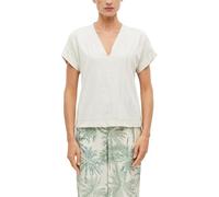 Glänzendes T-Shirt mit V-Ausschnitt 40 beige 2177087.8411.40