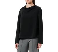 s.Oliver BLACK LABEL Damen Sweatshirt mit Wasserfall Kragen Black, 38