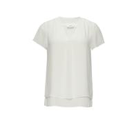 Layering-Bluse aus Chiffon 34 creme