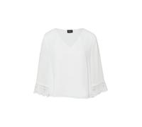 s.Oliver BLACK LABEL - Elegante Bluse mit V-Ausschnitt und Spitzen-Details weiß - Gr. - 36