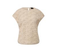s.Oliver BLACK LABEL - Elegante Kurzarmbluse mit effektvoller Struktur beige - Gr. - 44