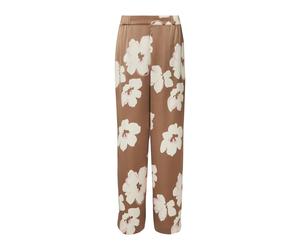 s.Oliver BLACK LABEL - Elegante Marlenehose mit weitem Bein und elastischem Bund braun - Gr. - 46