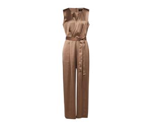 s.Oliver BLACK LABEL - Eleganter ärmelloser Jumpsuit mit Bindegürtel braun - Gr. - 34