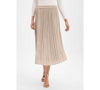 Schimmernder Plissee-Rock mit Elastikbund in Midi-Länge 40 creme 2173379.07W1.40
