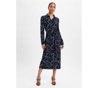 s.Oliver Hemdblusenkleid aus Jersey mit Bindegürtel und Herz-Print