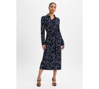 Hemdblusenkleid aus Jersey mit Bindegürtel und Herz-Print 44 blau 2161317.59A0.44