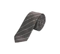 s.Oliver BLACK LABEL - Gestreifte Krawatte aus Seidenmix braun - Gr. - 1