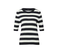 s.Oliver BLACK LABEL - Gestreifter Baumwollmix-Strickpullover blau/weiß - Gr. - 34