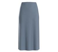 s.Oliver BLACK LABEL - Glänzender Satin-Midirock mit Elastikbund blau - Gr. - 34