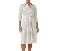 Hemdblusenkleid aus Popeline in Midilänge mit All-over-Print 38 Beige 2166041.80A1.38