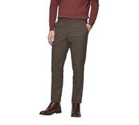 Slim Fit Anzughose aus Flanell mit Karomuster Modell 'S.O PURE' 56 men Mittelbraun