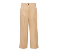 s.Oliver BLACK LABEL Weite Hose aus Viskose-Leinen-Mix in Sand, Größe 36
