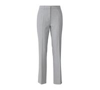 s.Oliver BLACK LABEL Anzughose Damen Regular Fit Viskosemix hoher Bund Piqué Grau Gr. 40