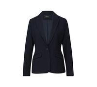 Jackenblazer S.OLIVER BLACK LABEL, Damen, Gr. 36, navy, Web, Obermaterial: 62% Polyester, 33% Viskose, 5% Elasthan. Futter: 100% Polyester, unifarben, tailliert hüftbedeckend, V-Ausschnitt, Blazer, mi