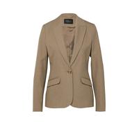 Jackenblazer S.OLIVER BLACK LABEL, Damen, Gr. 38, schwarz beige, Web, Obermaterial: 62% Polyester, 33% Viskose, 5% Elasthan, meliert, unifarben, slim fit hüftbedeckend, tiefer V-Ausschnitt, Blazer Jac