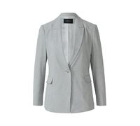 s.Oliver Black Label Blazer Taillierter Viskosemix mit Struktur und Pattentaschen Grau Gr. 40