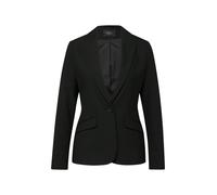 Jackenblazer S.OLIVER BLACK LABEL, Damen, Gr. 40, schwarz, Web, Obermaterial: 62% Polyester, 33% Viskose, 5% Elasthan. Futter: 100% Polyester, unifarben, tailliert hüftbedeckend, V-Ausschnitt, Blazer,