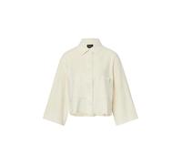 Verkürzte Jacke in Veloursleder-Optik mit aufgesetzten Taschen 44 beige 2176119.0406.44