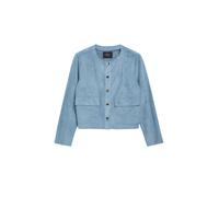 Jacke in Veloursleder-Optik mit aufgesetzten Taschen 36 blau 2185240.5318.36