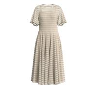 Maxikleid aus Mesh mit Reißverschluss und weiten Ärmeln 34 beige 2179475.0406.34