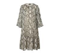 Kleid mit Schlangen-Print und Viskosefutter 46 beige 2175918.80A0.46