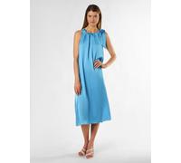 Gefüttertes Satinkleid mit Raffung 34 türkis
