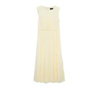 Plissiertes Midi-Kleid mit Bindegürtel und Viskosefutter 42 gelb 2180599.1011.42