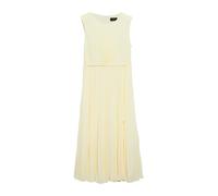 Plissiertes Midi-Kleid mit Bindegürtel und Viskosefutter 44 gelb 2180599.1011.44