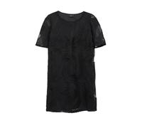 Kleid mit U-Boot-Ausschnitt und Chiffon-Wellen-Muster 38 schwarz 2181244.9999.38