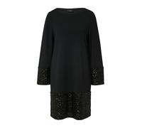 Kurzes Kleid mit Pailletten am Saum 46 schwarz 2173649.9999.46