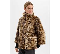 Fake-Fur-Jacke mit Leo-Muster 42 braun|mehrfarbig 2184954.84X0.42