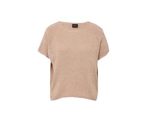 s.Oliver BLACK LABEL - Kurzärmeliger Strickpullover mit U-Boot-Ausschnitt braun - Gr. - S